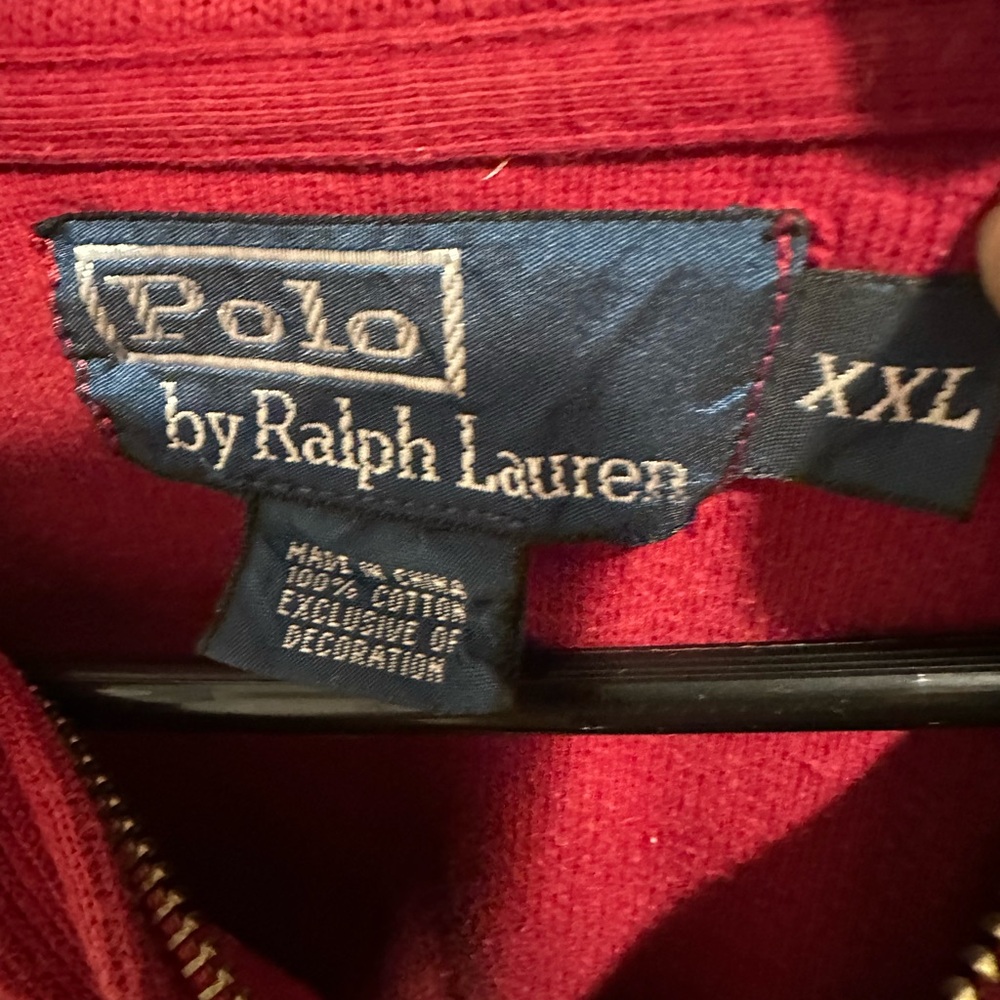 Ralph Lauren Men's maroon half zip classic preppy heritage